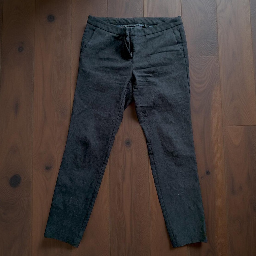 Cynthia Rowley Black Jacquard Pants